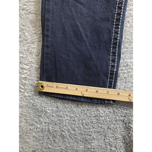 Lamasini Jeans Mens 30x30 Measure 28x32 Blue Denim Distressed Embellished Grunge - Picture 9 of 13